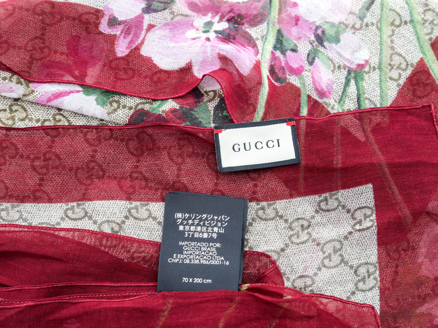 Gucci GG Blooms Print Scarf