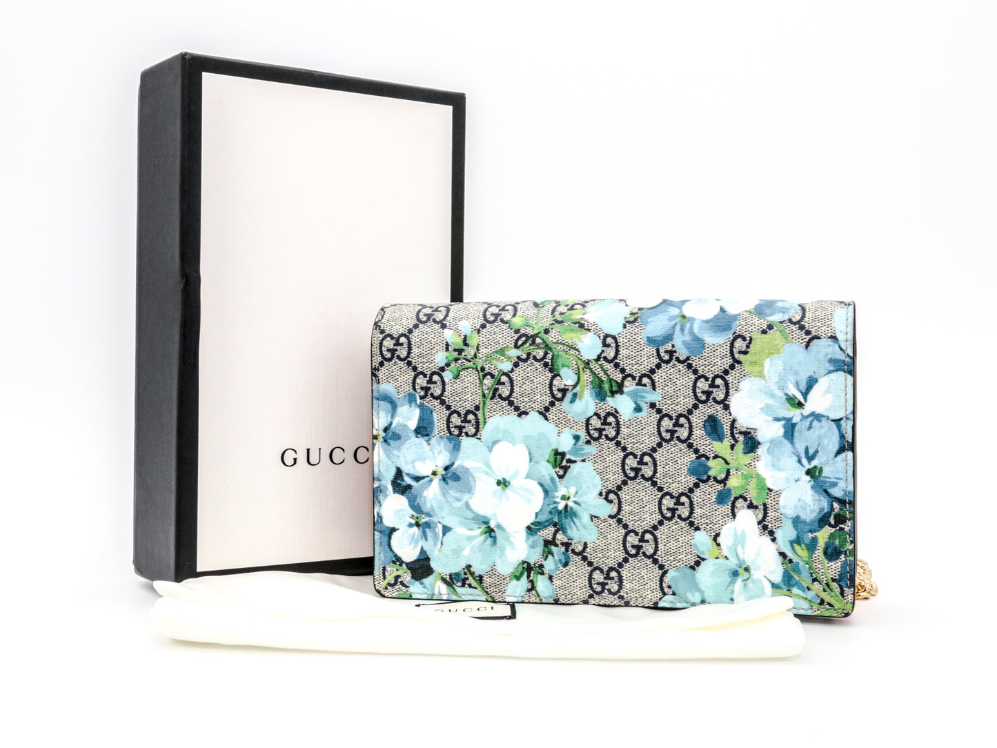 Gucci GG Blooms Supreme Chain Wallet