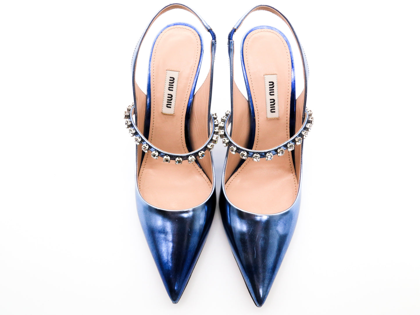 Miu Miu Patten Leather Slingback Pumps