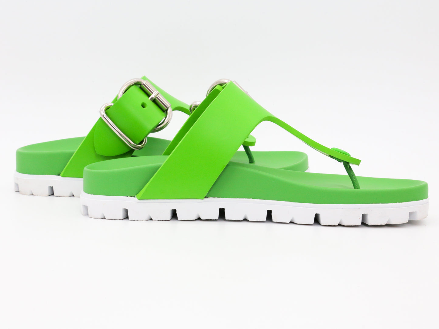 Prada Fussbet Buckle Thong Sandals