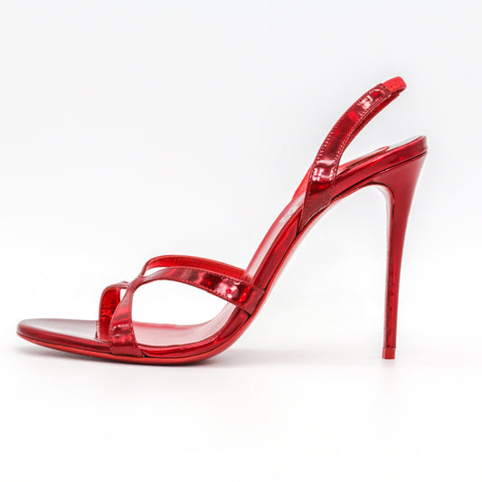 Christian Louboutin Emilie 100mm Loubi Red Slingback Heel Sandals