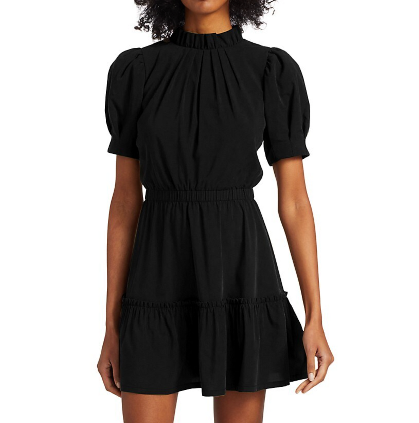 Alice + Olivia Vida Puff-Sleeve Mini Dress