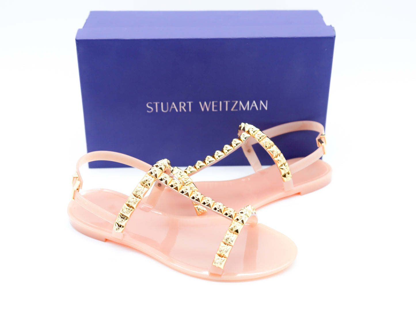 Stuart Weitzman Jelrose Studed Flat Sandals