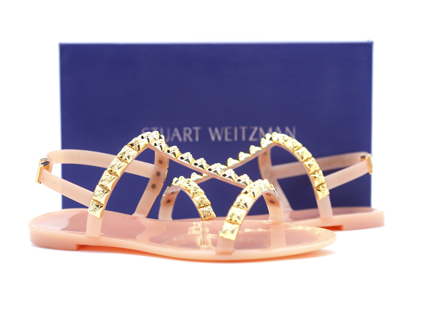 Stuart Weitzman Jelrose Studed Flat Sandals