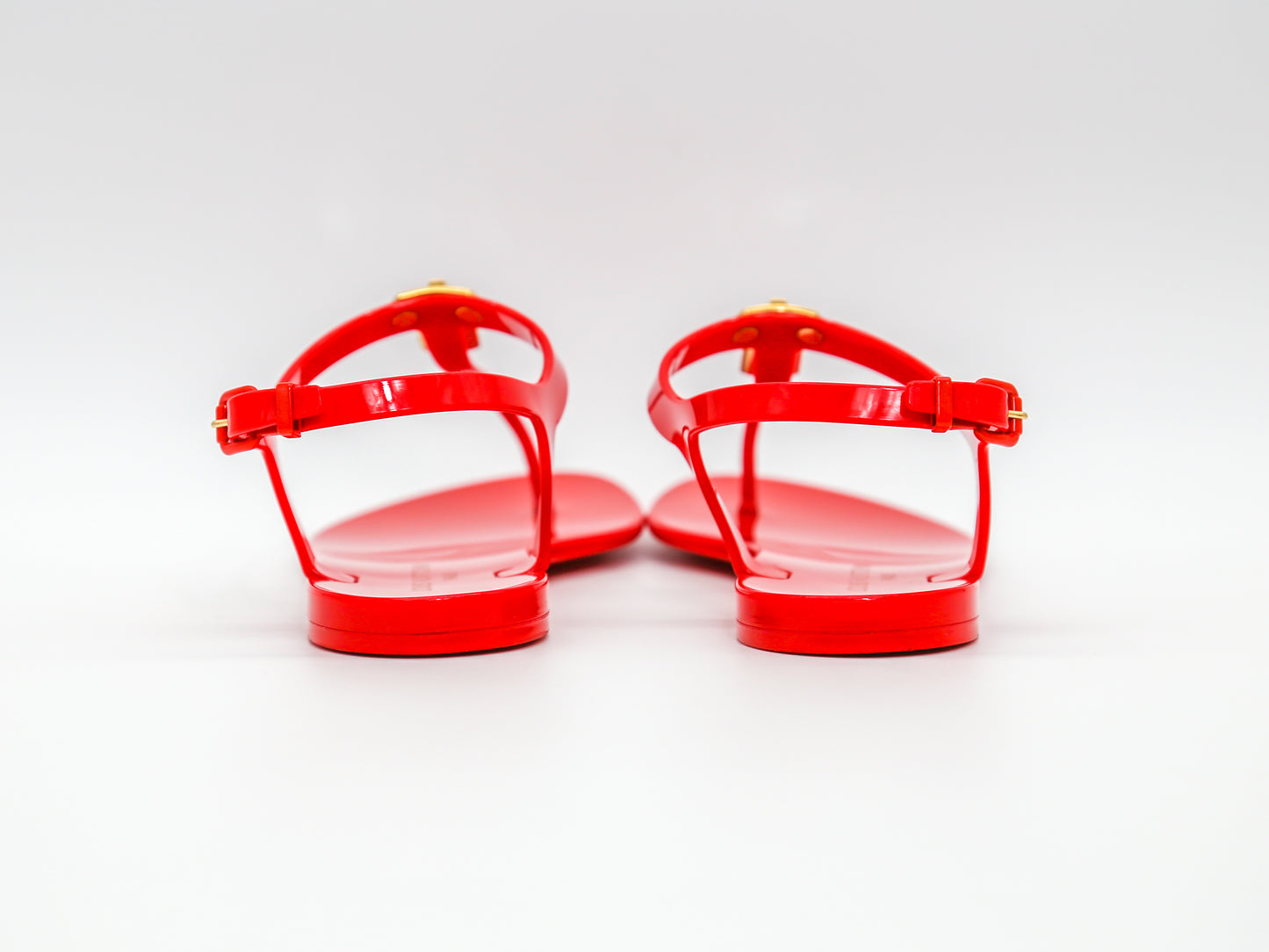 Louis Vuitton Rubber Bikini Thong Flat Sandals Red