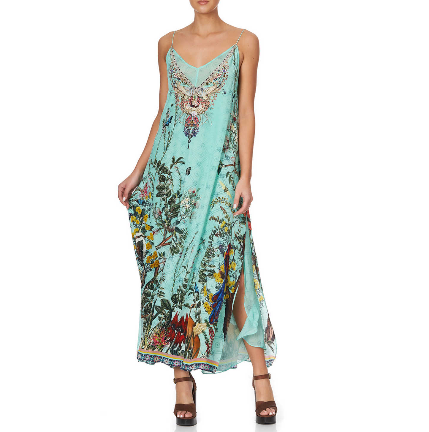 Camilla Millas Backyard Long Dress With Sheer Underlay