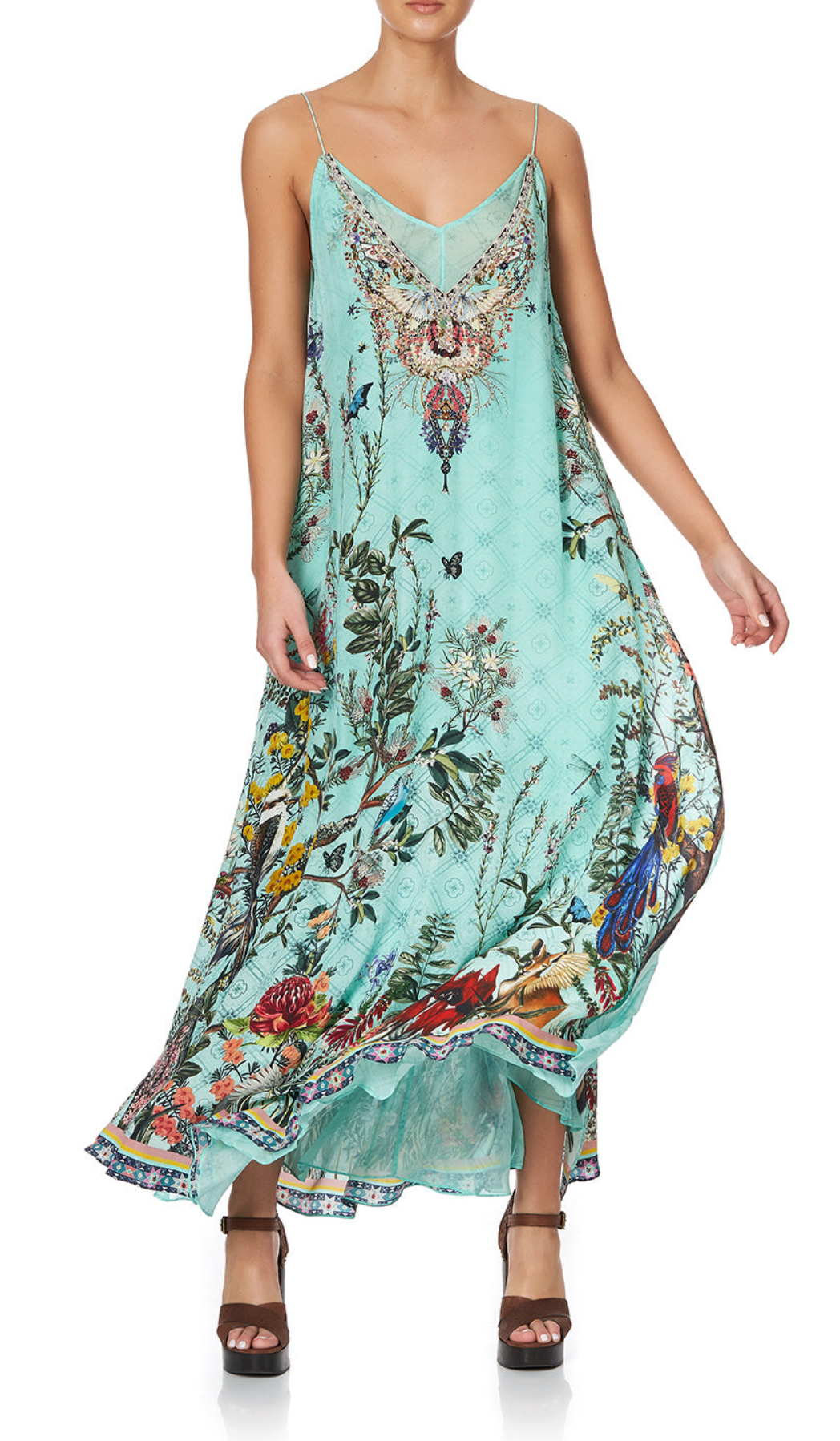 Camilla Millas Backyard Long Dress With Sheer Underlay