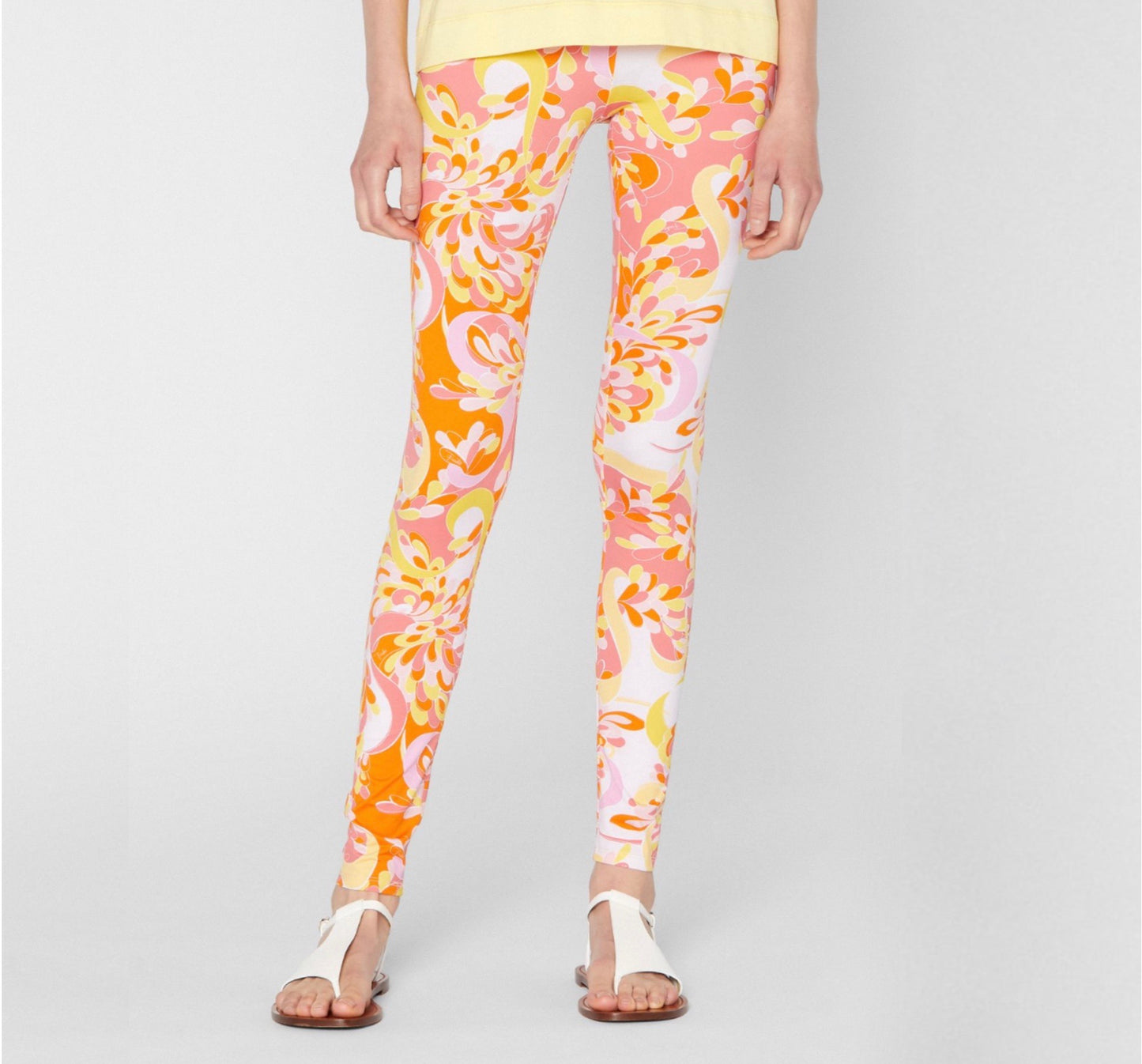 Emilio Pucci Lilly Print Leggings in pink