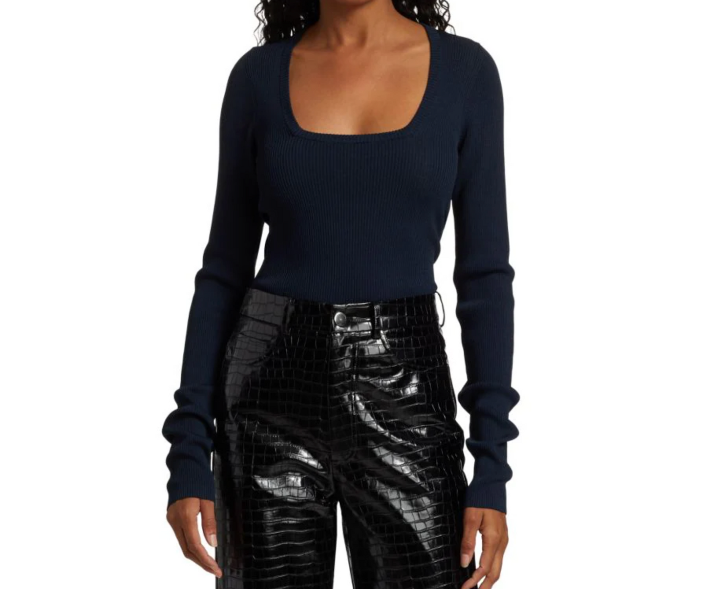 REMAIN BIRGER CHRISTENSEN Serena Cutout Rib Knit Top