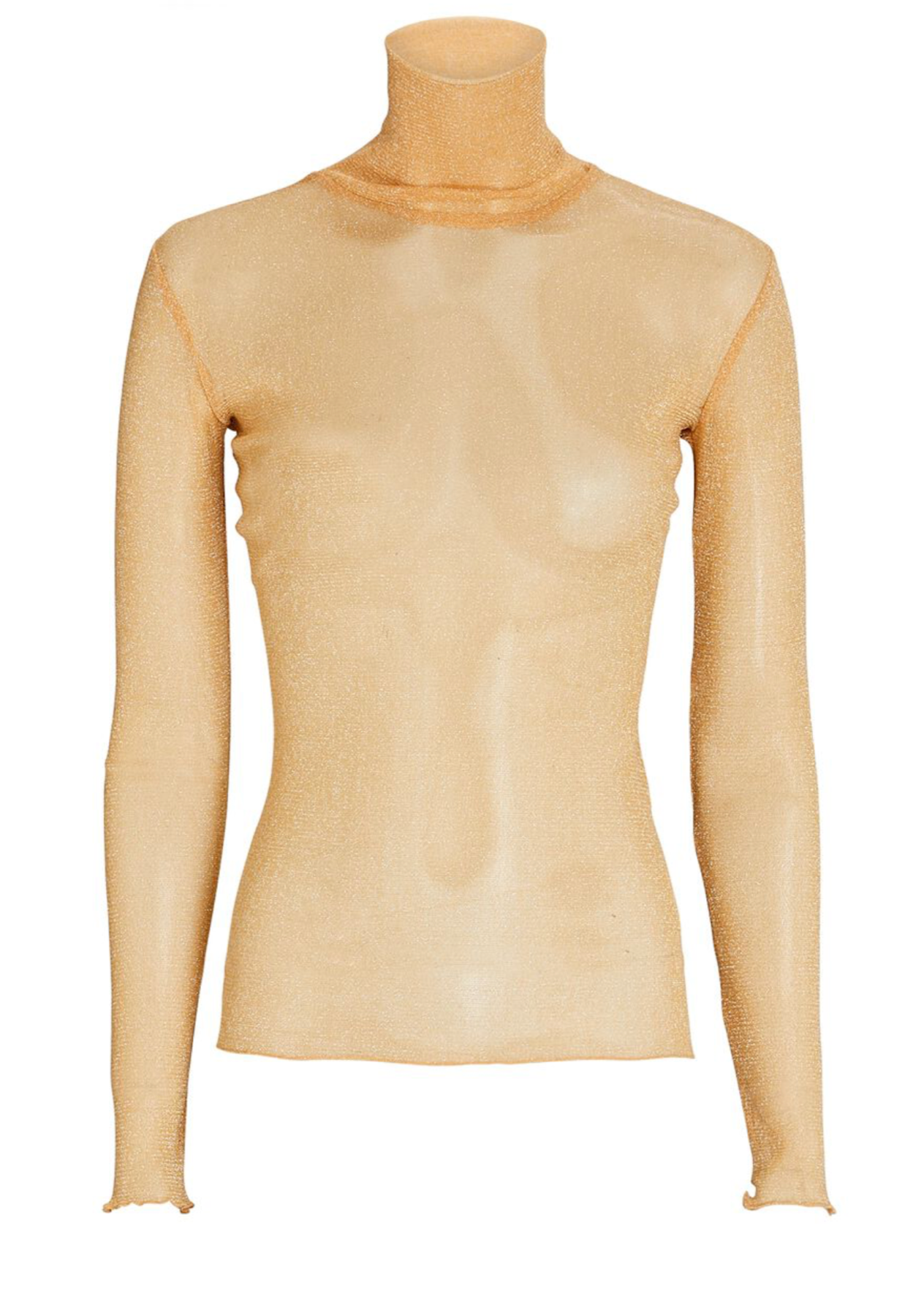 JONATHAN SIMKHAI STANDARD Pixie Charli Shimmer Organza Turtleneck Top