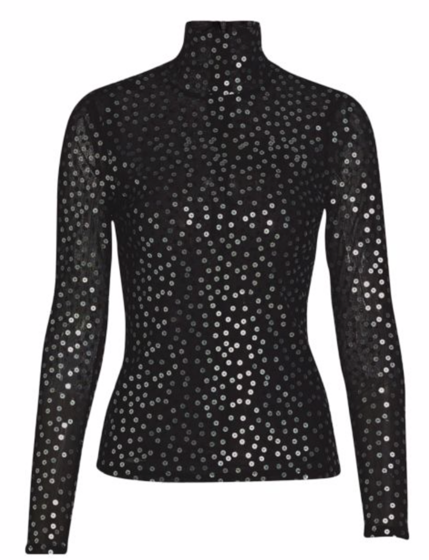 Cinq à Sept Mesh Sequin Turtleneck