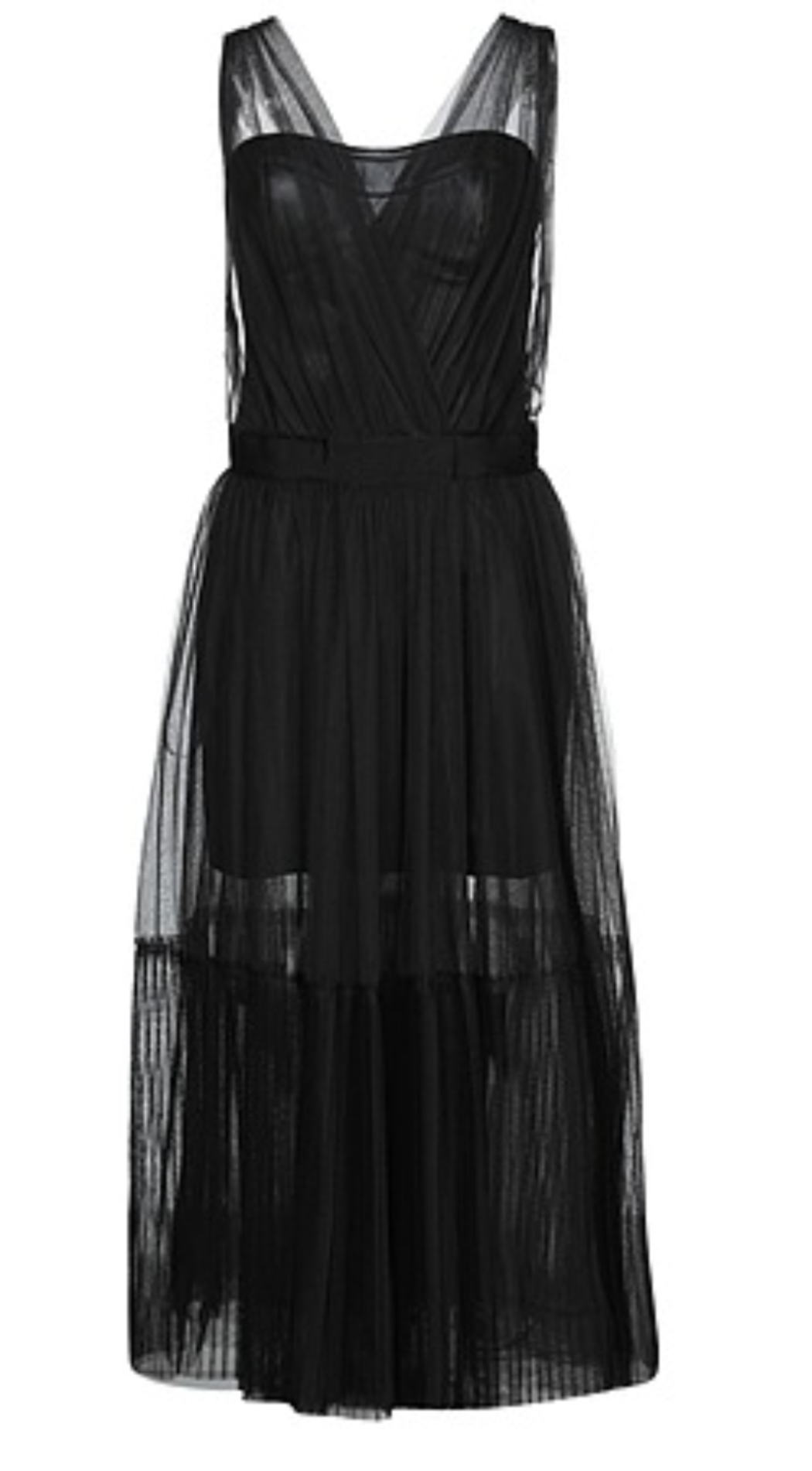 Pinko 2 in 1 Ottimare Dress With Inner Sheath And Black External Tulle