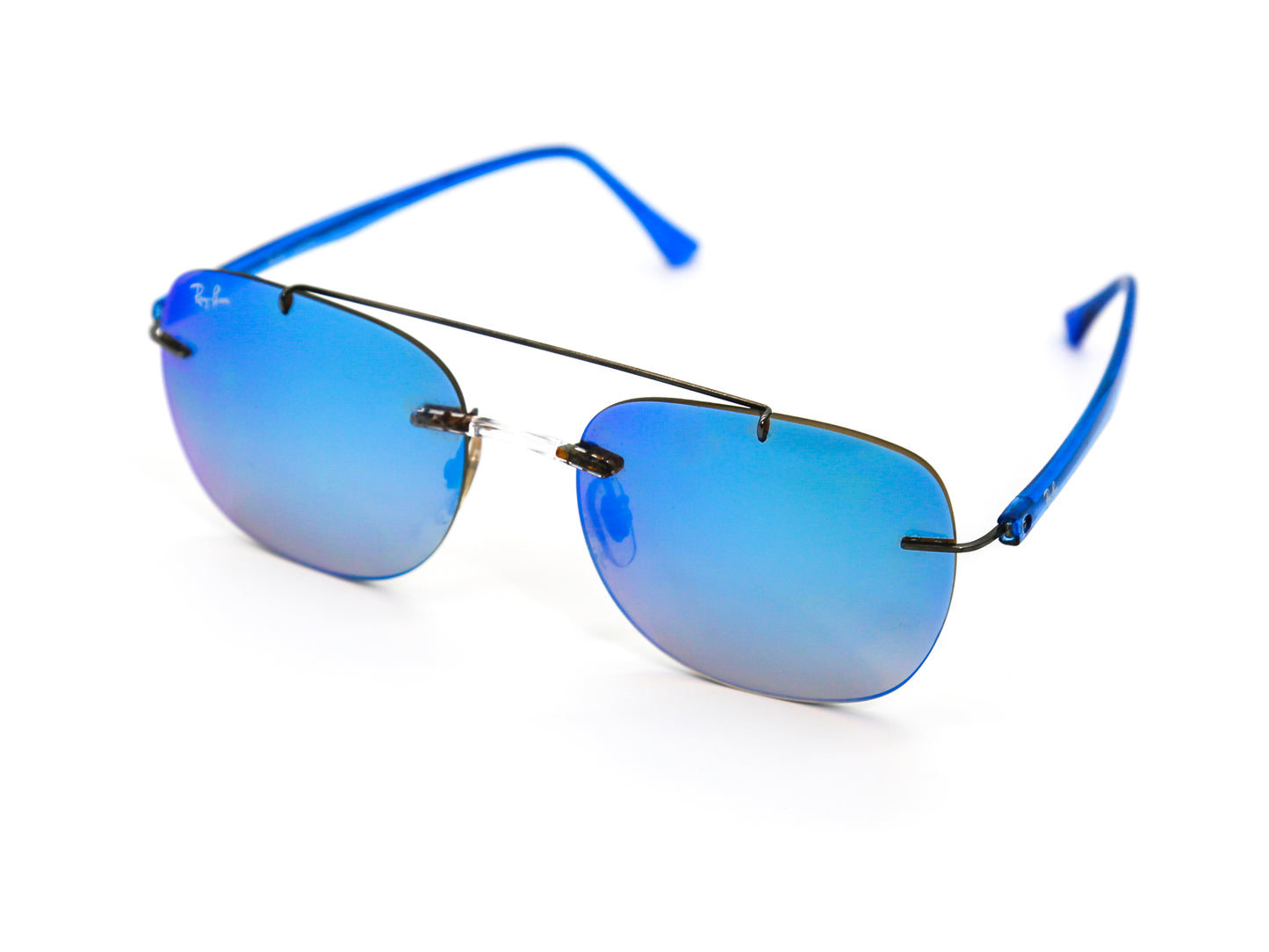 Ray-Ban Blue Gradient Mirror Square Sunglasses