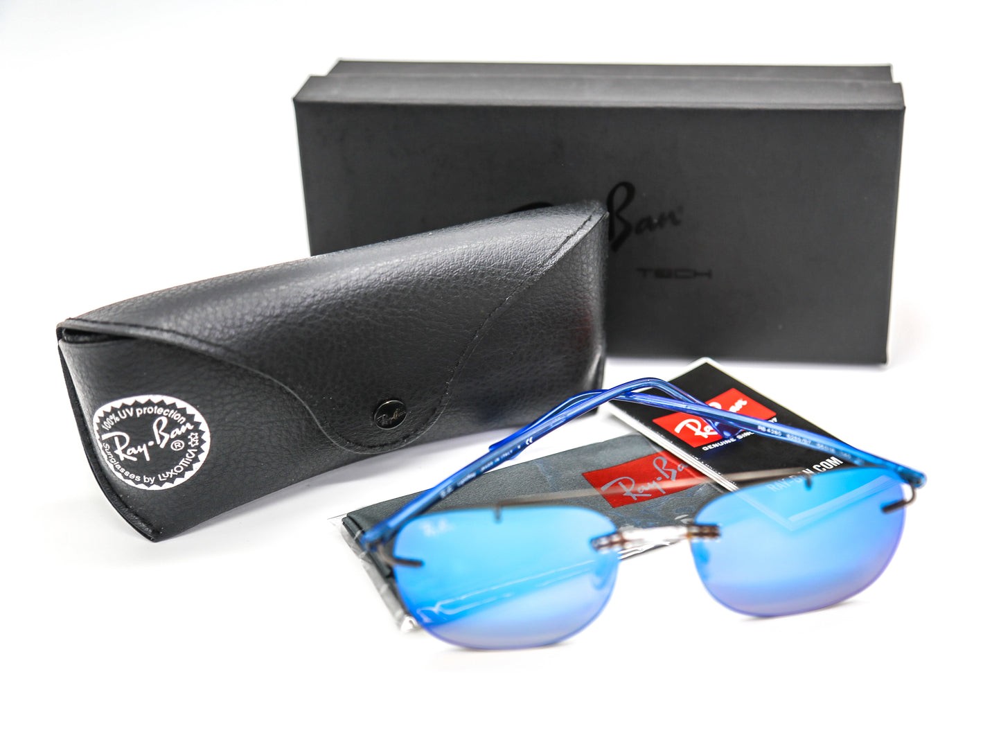 Ray-Ban Blue Gradient Mirror Square Sunglasses