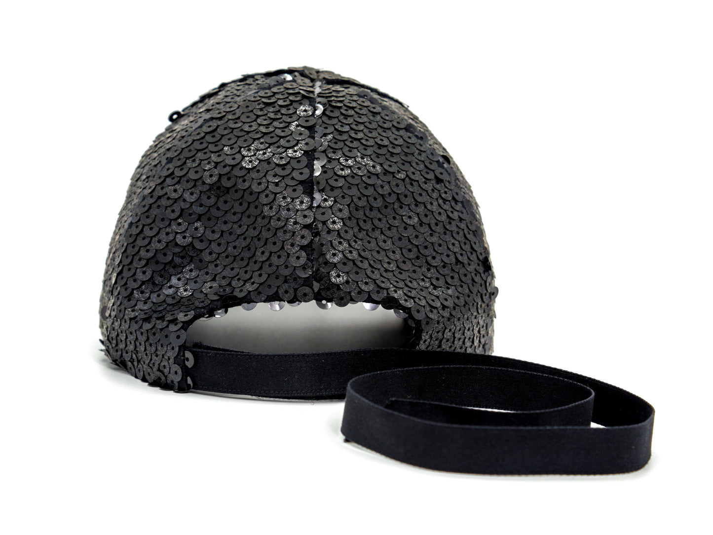 CHANEL Sequin Embellished CC Baseball Cap