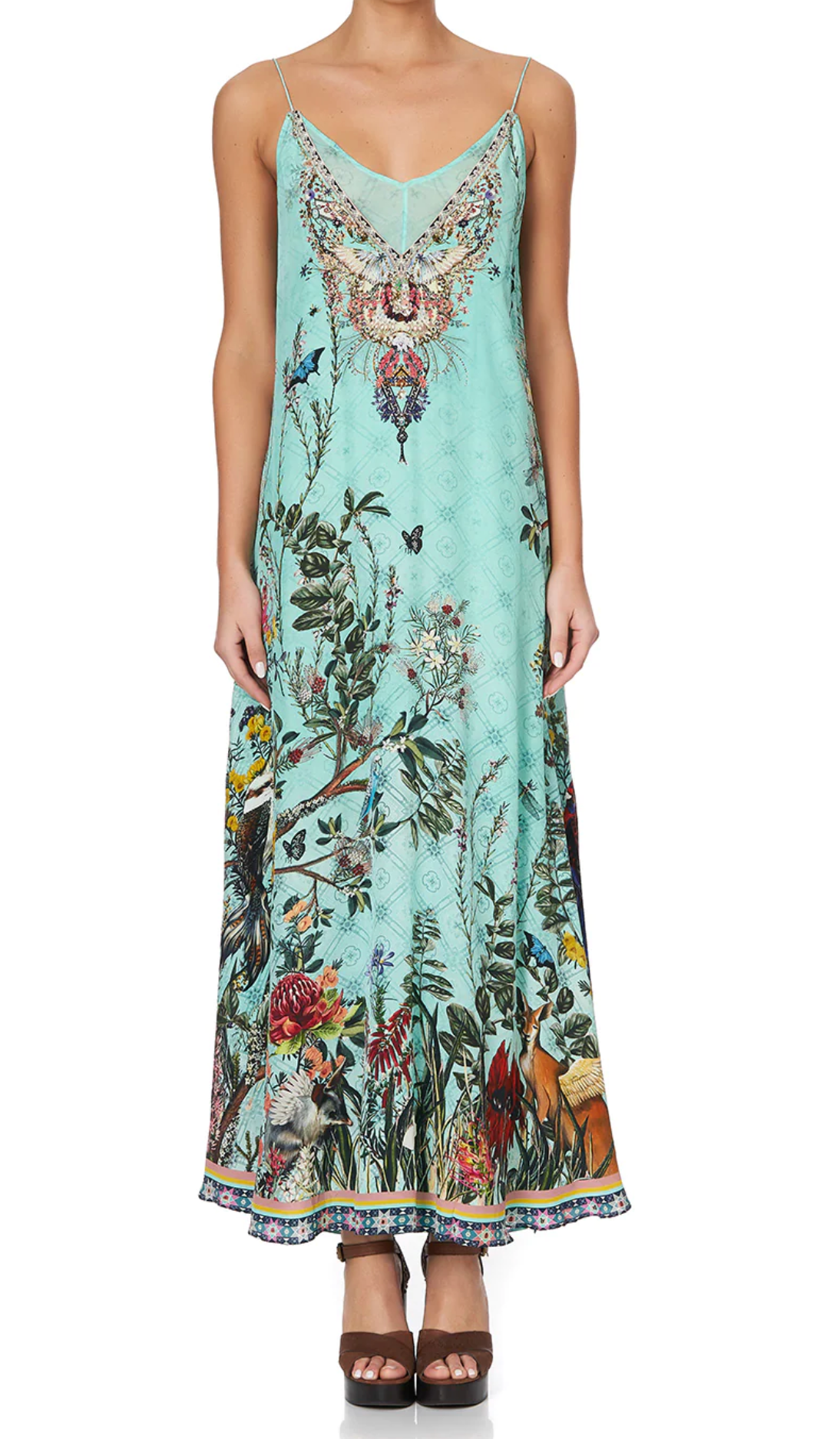 Camilla Millas Backyard Long Dress With Sheer Underlay