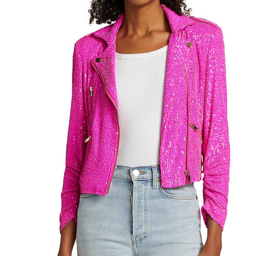 Generation Love Robin Sequin Moto Jacket