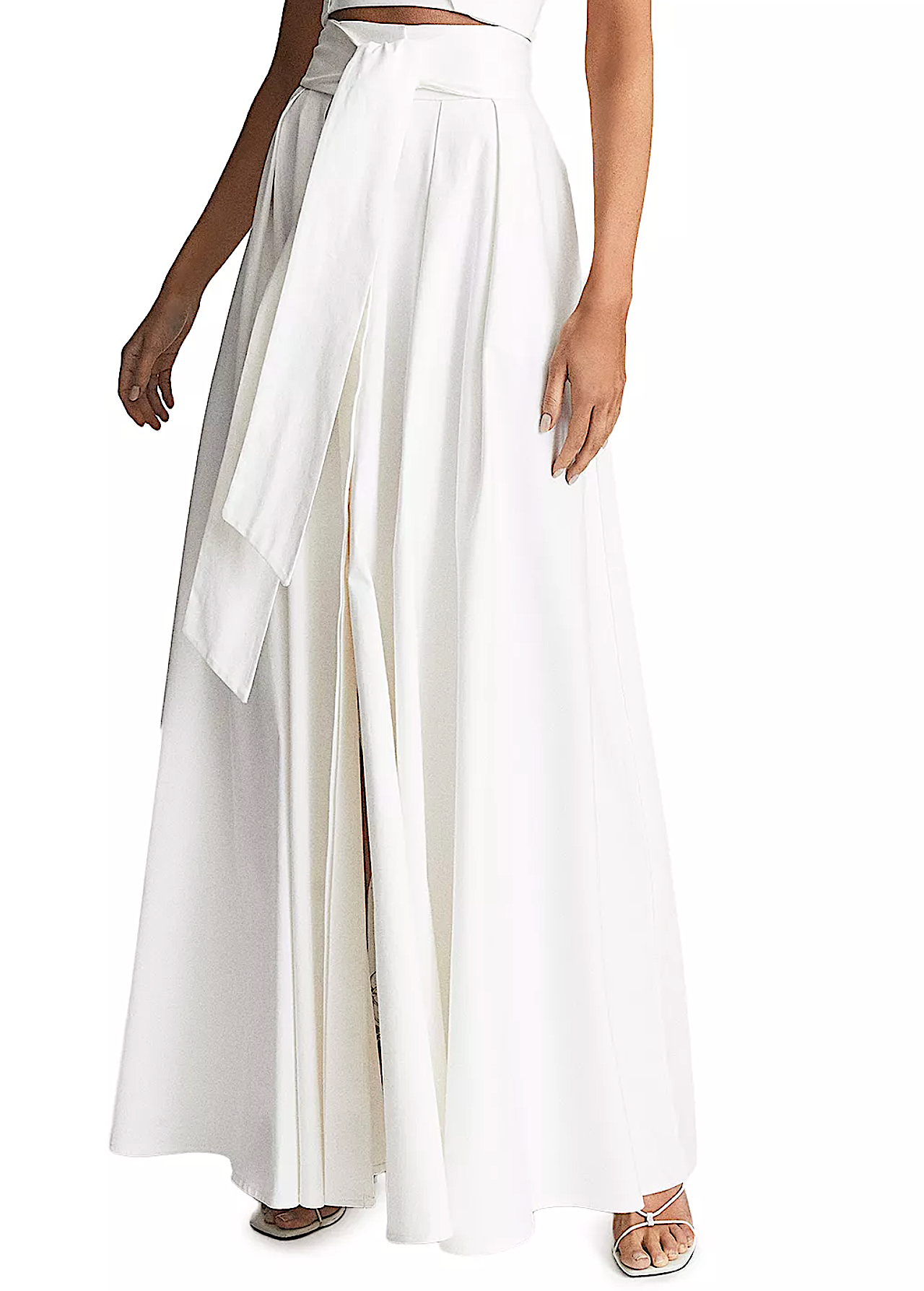 Reiss GIGI cotton blend maxi skirt