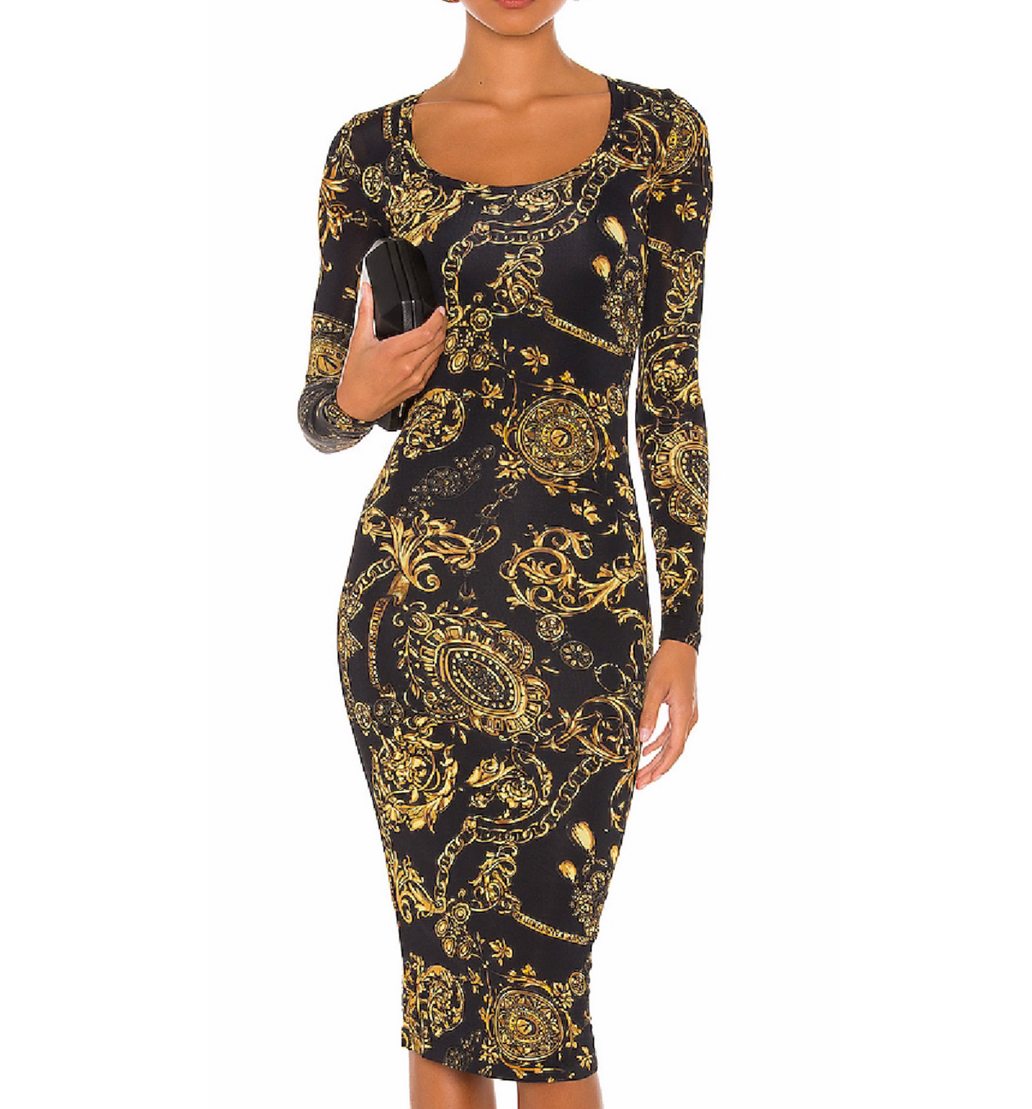 Versace Jeans couture Viscose Jersey Regalia-Print Dress