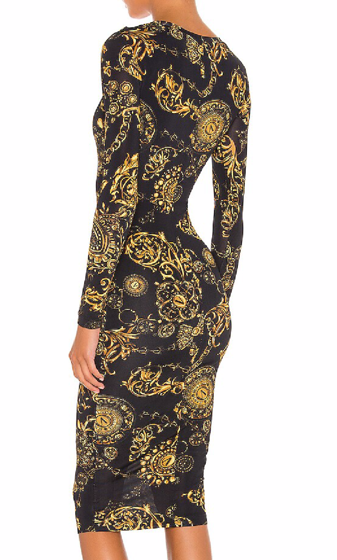 Versace Jeans couture Viscose Jersey Regalia-Print Dress