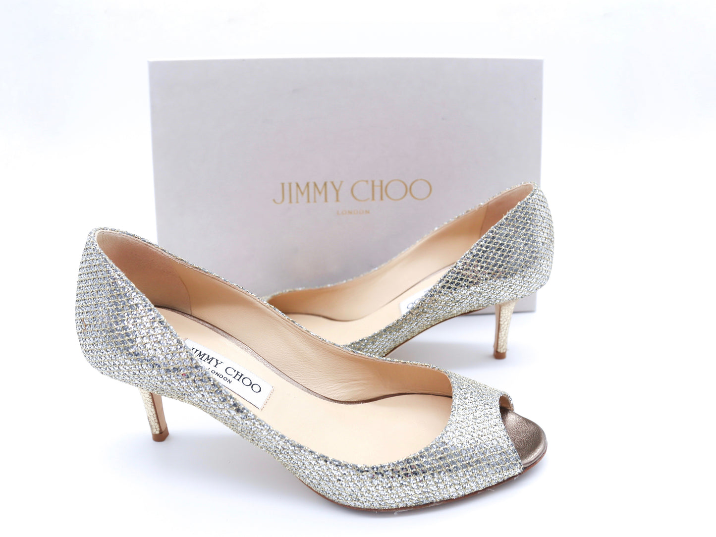 Jimmy Choo Evelyn Peep Toe Pumps