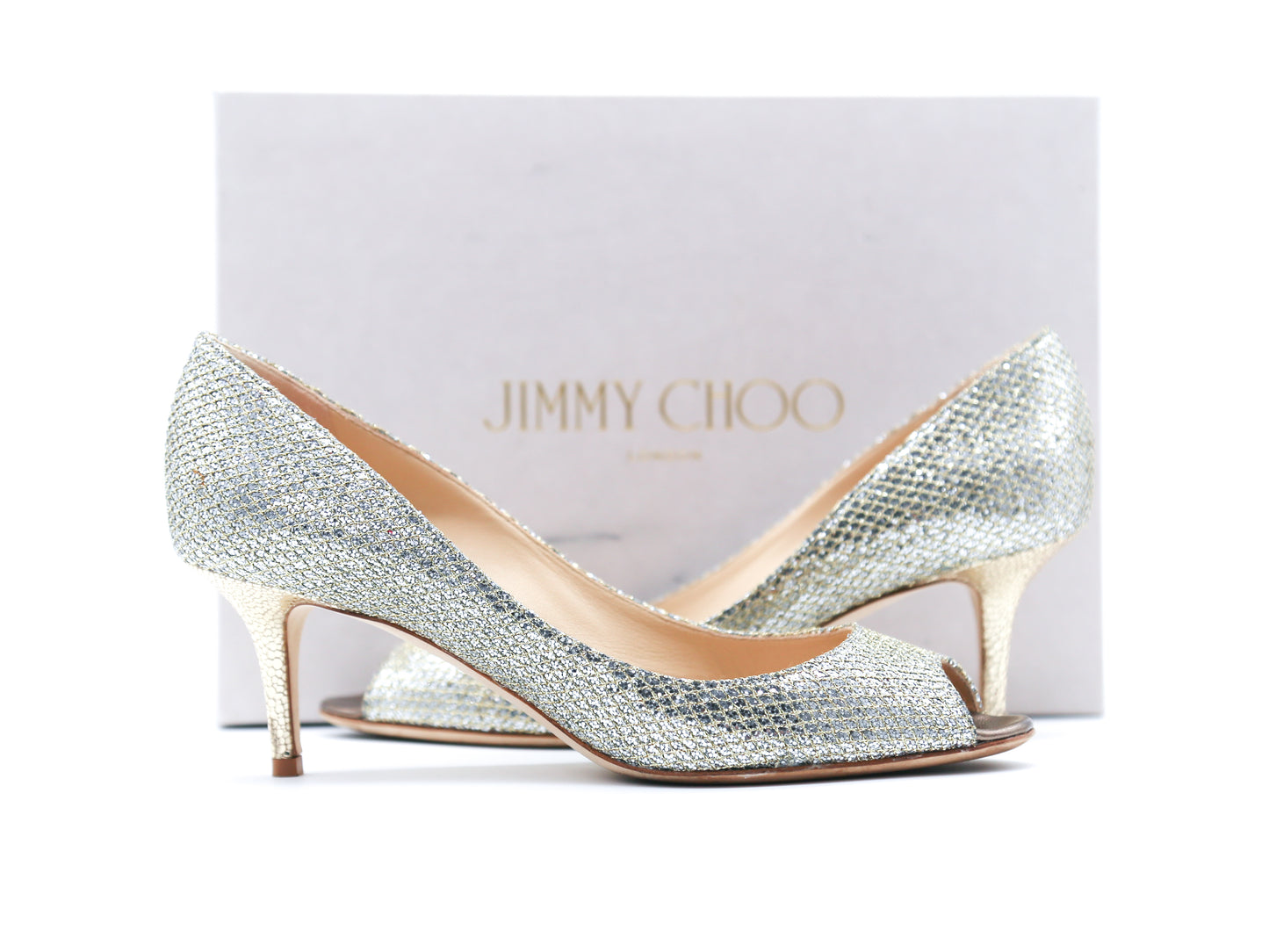 Jimmy Choo Evelyn Peep Toe Pumps