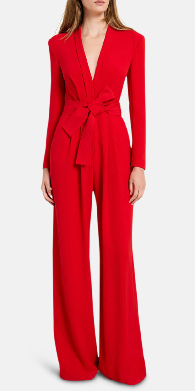 A.L.C. Kieran II Deep V-Neck Wide-Leg Jumpsuit