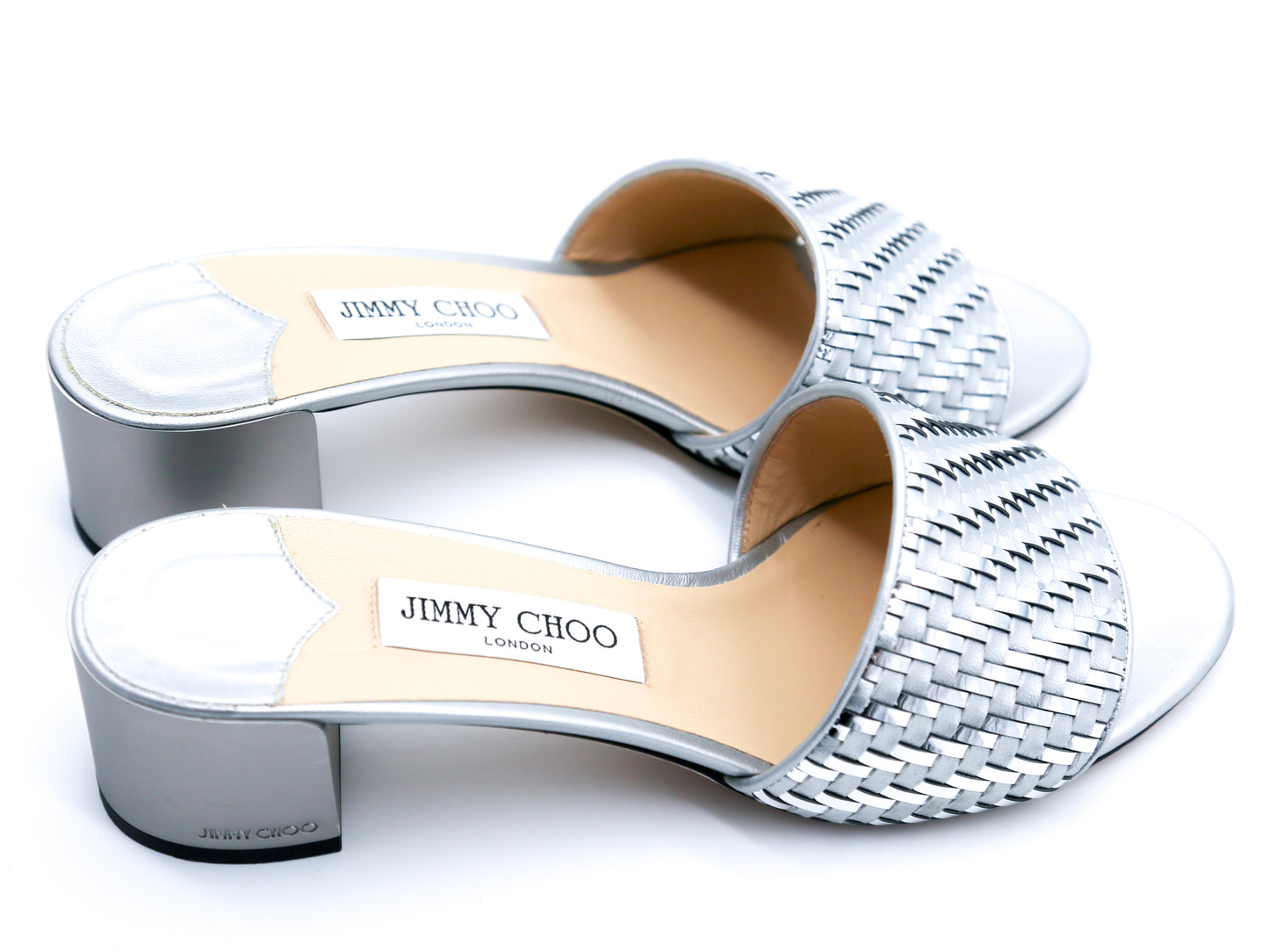 Jimmy Choo Joni Leather Printed Slides