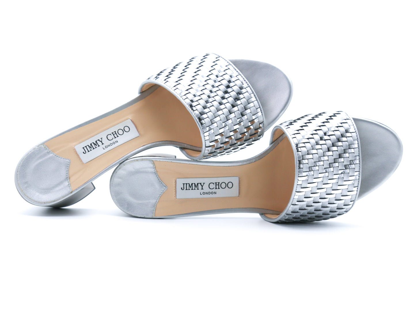 Jimmy Choo Joni Leather Printed Slides