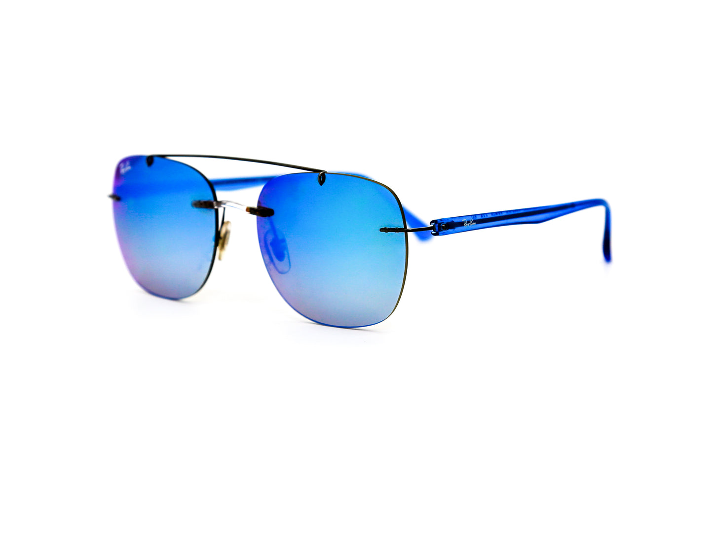 Ray-Ban Blue Gradient Mirror Square Sunglasses